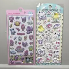 サンリオ正規品 硬いシール ハローキティ クロミ マイメロ ポチャッコ プリン