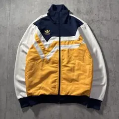 00s 古着 adidas トラックジャケット 切替デザイン 刺繍 L