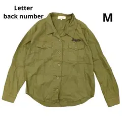 M Letter ミリタリーシャツ カーキ