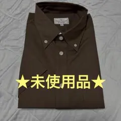 ブラウン　ボタンダウンシャツ　半袖 LLサイズ 未使用品　カジュアルシャツのサムネイル