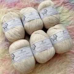 【新品】高級カシミヤ混毛糸6玉約300g 88％カシミヤ使用