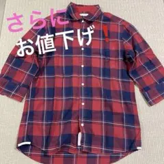 DELUXEデラックス Deluxe Clothing赤チェックシャツ M日本製のサムネイル