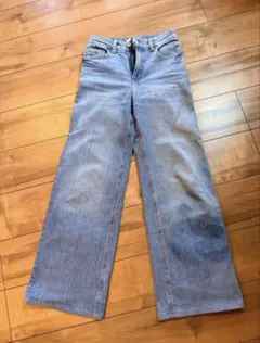 H&Mワイドハイライトブルーワイドレッグデニム EUR 34のサムネイル