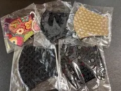 和柄　布マスク　　5枚