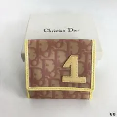 激レア　ヴィンテージ　Dior ディオール トロッター　ナンバー1　三つ折り財布 クリスチャン ディオール トロッター ナンバー 1 二つ折り財布 ピンク
