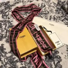 箱付き✨ FENDI フェンディ マンマバケット柄 ラッピー リボンスカーフ