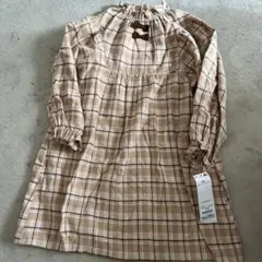 起毛チェックワンピース