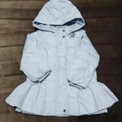 petit main フード付きダウンコート ライトブルー