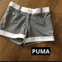 美品 プーマ PUMA レディース ゴルフ ショートパンツ グレー サイズM
