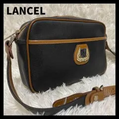 美品　LANCEL ランセル　エンブレム ロゴ　PVC レザー　ショルダーバッグ