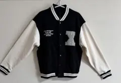 HALHAM（ハルハム）のビックロゴラグランブルゾン 黒と白 刺繍入り