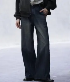 CURVED FLARE DENIM SLACKS WYMのサムネイル