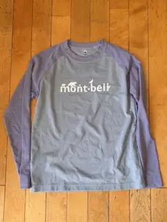 mont-bell 長袖シャツ グレー/パープル