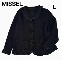 MISSEL JUNIOR❤L 黒 立体シャーリング ドット フリル プリーツのサムネイル