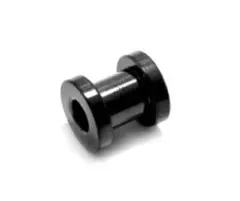 ボディピアス　トンネル　2G ブラック&赤星　　4個セット　【新品未使用】