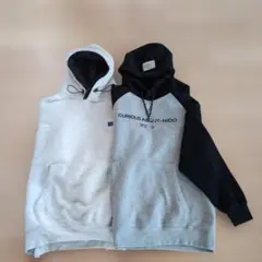 CURIOUS ABOUT NIDO パーカー グレー/黒