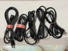 AC電源ケーブル　3ピンタイプ電源プラグ　5本セット