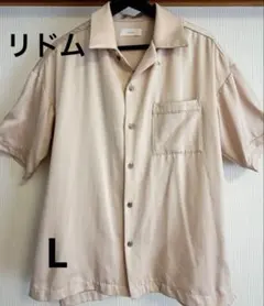 LIDNM 半袖シャツ ベージュ オープンカラーのサムネイル