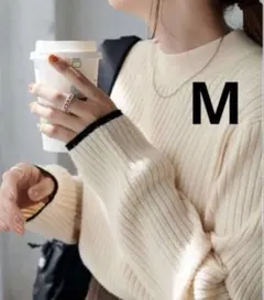 ★美品★DISCOAT ディスコート モチモチリブパイピングハイネック M