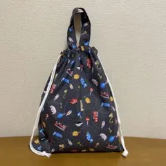 体操服袋 お着替え袋　撥水ポリエステル　はたらく車　車　巾着袋