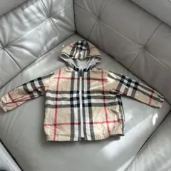 Burberry チェック柄 フード付きジャケット キッズ104cm - メルカリ
