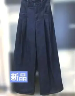 デニム ワイドパンツ ゴム