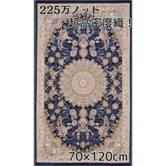 225万ノット！超高密度織 絨毯 本場イラン産 70×120cm‐200241 - メルカリ