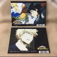 僕のヒーローアカデミア　アニメイト特典ブロマイド2種　緑谷・通形・爆豪