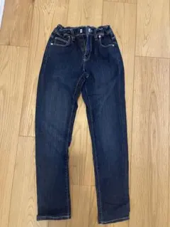 キッズ ダークブルー スリムフィットパンツ 130