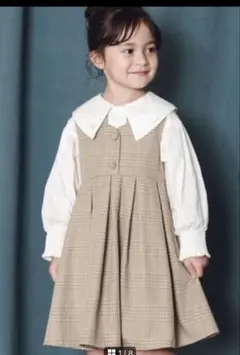 r.s___様専用★ベージュチェックワンピースとブラウスセット