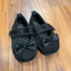 黒いリボン付きフォーマルシューズ 14センチ