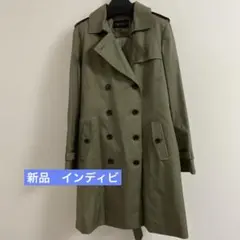 【新品】INDIVI ベスト付きトレンチコート カーキ