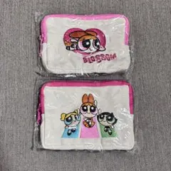 パワーパフ ガールズ チャーム付き　刺繍ポーチ　2種類