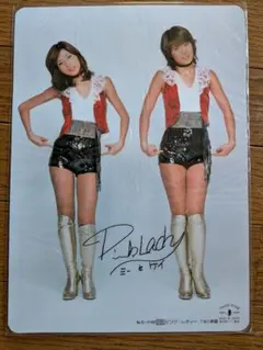 【デッドストック】昭和レトロ/ピンクレディグッ/下敷き/新品未使用