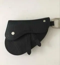 【新品同様】DIOR ディオール コインケース ブラック キーホルダー サドル型