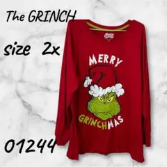 【美品】The Grinch クリスマス長袖カットソー 2X