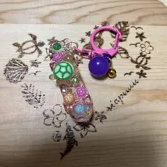 ハンドメイド　スケボーキーホルダー　夏89