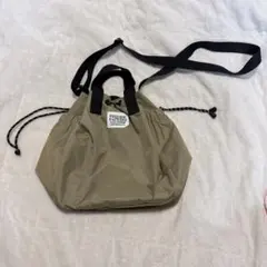 フレドリックパッカーズ 2way ショルダーバッグ　巾着　ベージュ