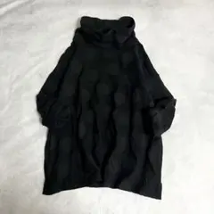 極美品❤️ プランテーション ドット柄ガーゼカットソー 黒 ゆったり 日本製のサムネイル