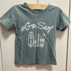 キッズ 半袖Tシャツ 120 ブルー ロゴ
