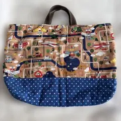 値下！レッスンバック　大きめ　車　電車 乗り物　飛行機　ハンドメイド