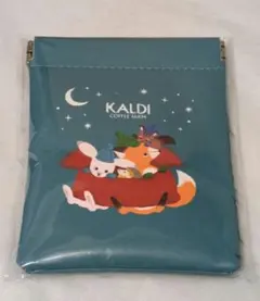 【匿名配送】カルディ クリスマスぱっちんポーチ グリーン　チョコレート入り