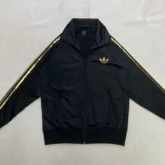 ✨美品✨ アディダス　ファイヤーバード　トラックジャケット　スリーライン　L　金のサムネイル