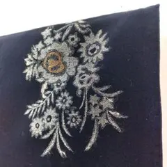 未使用　紬着物（花唐草文）裄67　正絹美品 未使用 紬着物（花唐草文）裄67 正絹美品 着物＋帯2