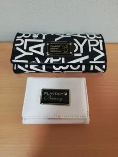 ふとんちゃん様 PLAYBOY ロゴプリント 長財布・三つ折り財布2点セットのサムネイル