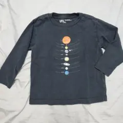 UNIQLO ユニクロUT スミソニアン博物館 長袖ロンT 110cm 黒