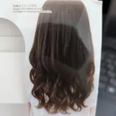 ロングウェーブ 襟足ヘアウィッグ ブラウン クリップタイプ