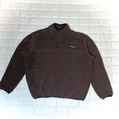 Api《L》ブラウン系　長袖フリース　プルオーバー　サイドポケット