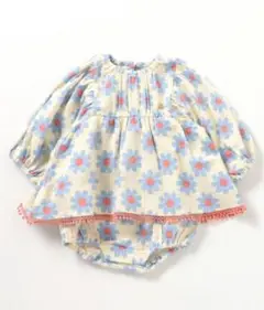 【美品】 BREEZE 花柄ロンパース 80cm