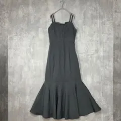 Louere ルエレ　デザインキャミワンピース　グレー　フレアワンピース